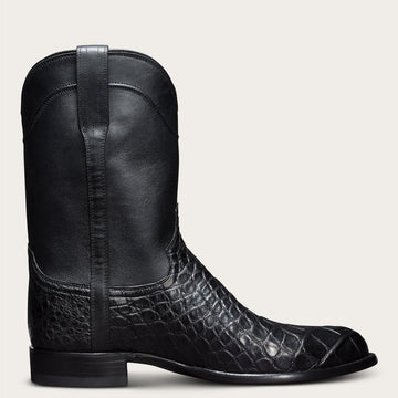 Men's Croc-Embossed Leather Boots Western