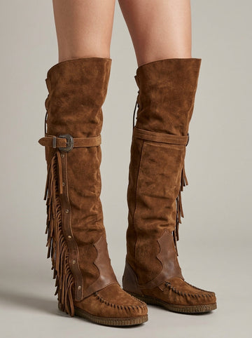Women's Suede Knee High Boots