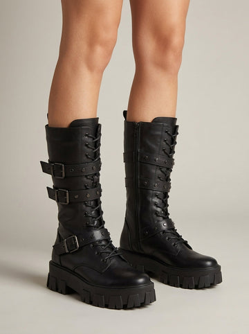 Women's Combat Boots Platform
