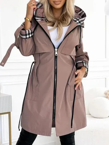 Women's Checked Parka Waterproof
