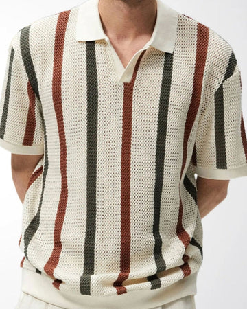 Men's Striped Polo Relaxed Fit