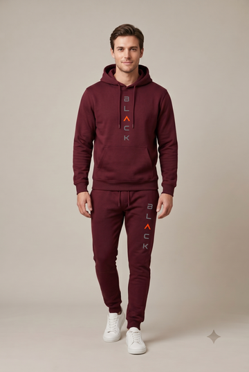 Men's Two Piece Hoodie and Jogger Set with Graphic Print
