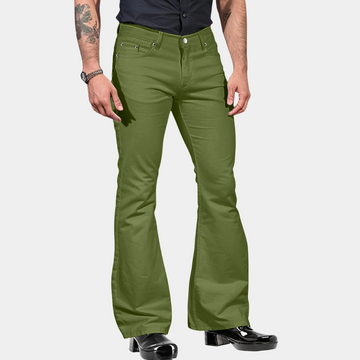 Men's Flared Trousers Mid-Rise