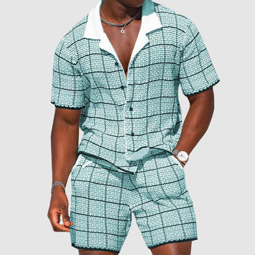 Men's Checked Two-Piece Set