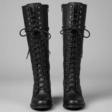 Women's Knee High Boots Lace-Up