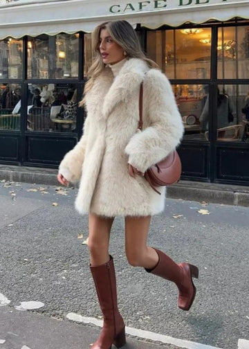 Women's Faux Fur Coat Shawl Collar